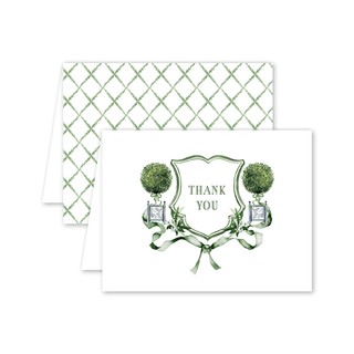 Lattice Crest Thank You: Boxed Set - 8 Cards & Envelopes