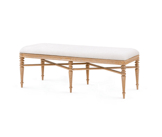 Lawrence Bench, Almond - 49.5W x 17.5D x 18.5H