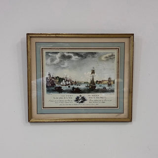 "Le Port de Rouen" Antique Art
