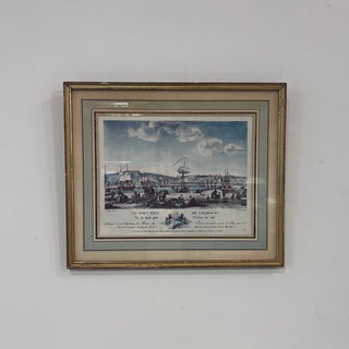 "Le Port Neuf De Cherbourg" Antique Art