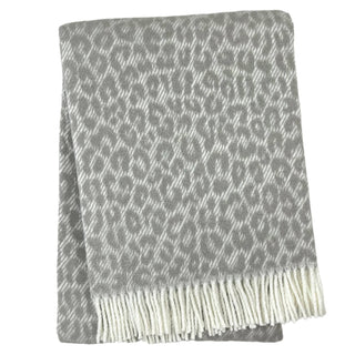 Leopard Throw: Cream/Sage