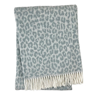 Leopard Throw: Cream/Sage