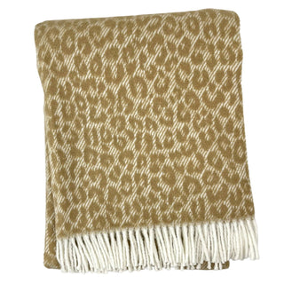 Leopard Throw: Cream/Sage