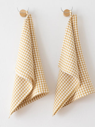 Linen Hand/ Tea Towel - Gingham Check