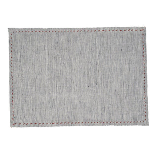 Linen Pinstripe Placemats - Blue