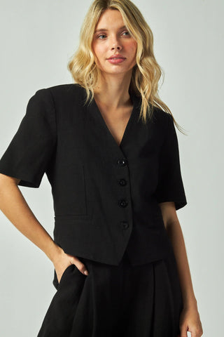 Clothing Linen Short Sleeve Top