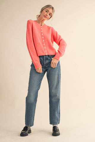 M MARLED KNIT SWEATER CARDIGAN MSW11248: MOCHA / M
