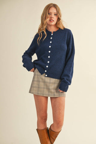 M MARLED KNIT SWEATER CARDIGAN MSW11248: MOCHA / M