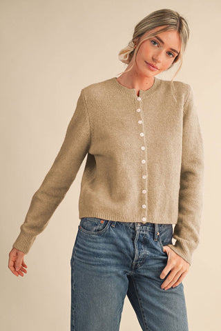 M MARLED KNIT SWEATER CARDIGAN MSW11248: MOCHA / M