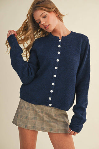 M MARLED KNIT SWEATER CARDIGAN MSW11248: MOCHA / M