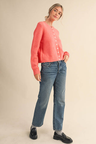 M MARLED KNIT SWEATER CARDIGAN MSW11248: MOCHA / M