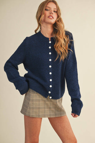 M MARLED KNIT SWEATER CARDIGAN MSW11248: MOCHA / M