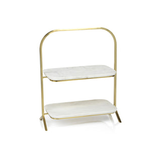 Madeleine Marble 2 Tier Stand