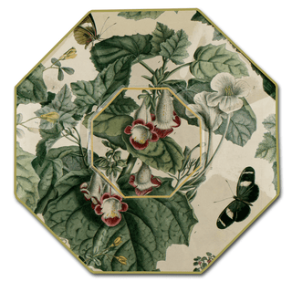 Martynias Decoupage Glass Plate: 9.5" Octagonal