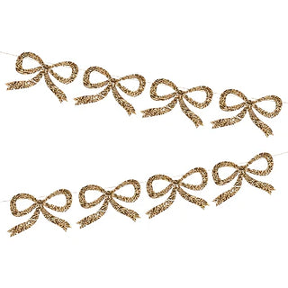 Gold Glitter Bow Garland