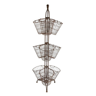 Metal Stand with Wire Baskets