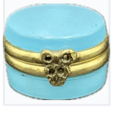 Miniature Round Opaline in Blue