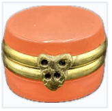 Miniature Round Opaline in Orange