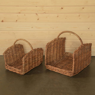 Monterey Rattan Log Basket -- Rustique Honey