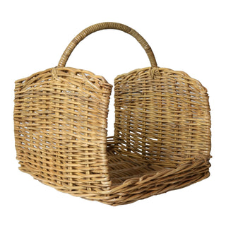 Monterey Rattan Log Basket -- Rustique Honey