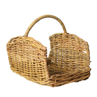 Monterey Rattan Log Basket -- Rustique Honey