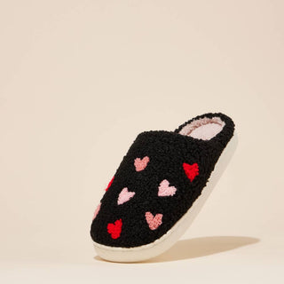 Multi Hearts Home Slippers: White-Pink / Large / 4DL98003