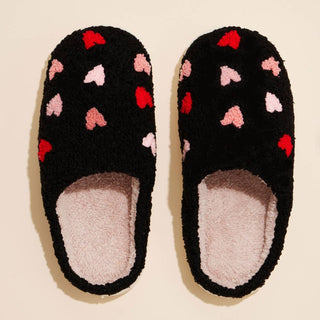 Multi Hearts Home Slippers: White-Pink / Large / 4DL98003