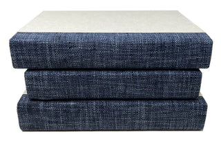 Navy Tweed Fabric / Off - White Cover