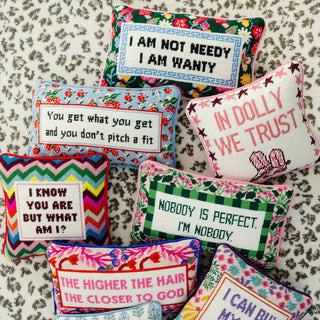 Not Needy Needlepoint Pillow