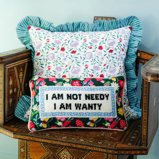 Not Needy Needlepoint Pillow