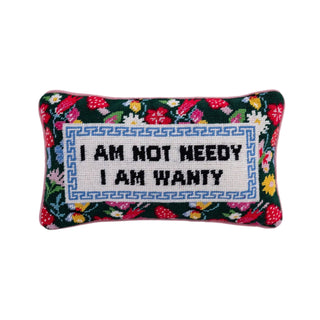 Not Needy Needlepoint Pillow