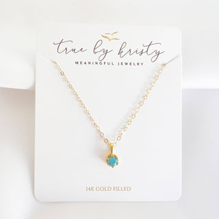 Oceane Turquoise Necklace Gold Filled