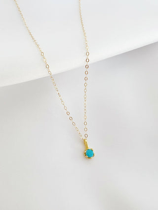 Oceane Turquoise Necklace Gold Filled