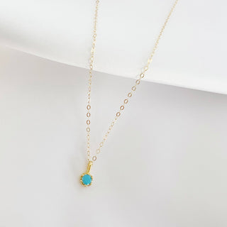 Oceane Turquoise Necklace Gold Filled