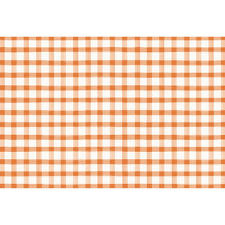 Orange Painted Check Placemat