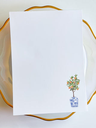 Gift Shop Orange Topiary Notepad