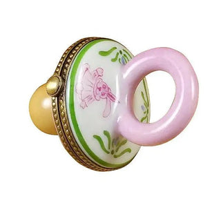 Pacifier w/Rabbits Pink