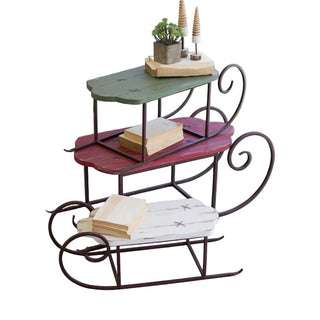 Painted Wood & Metal Sleigh