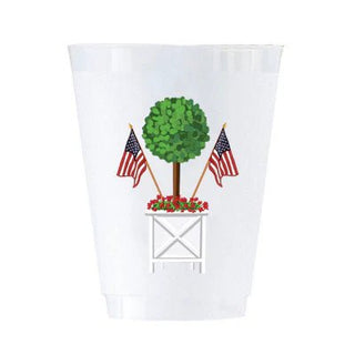 Patriotic Topiary Shatterproof Cups - Set of 8