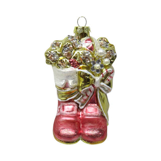 Pink Santa Boots Ornament
