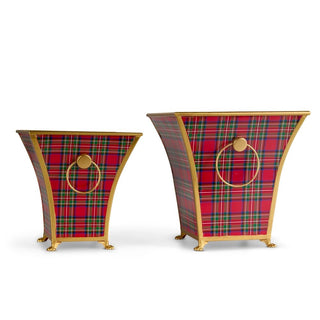 Plaid Cache Pot