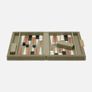 Preston Backgammon Game Set - Dark Green