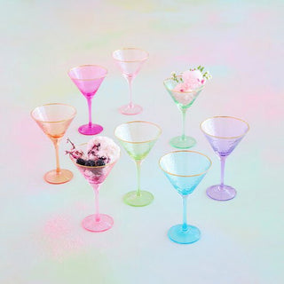 Rainbow Martini Glass - 7.2"