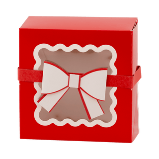 Red Bow Ric Rac Cookie Box