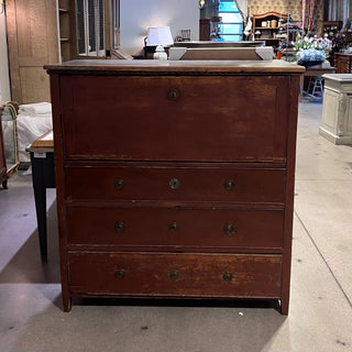 Antique Red French Secretary (France)