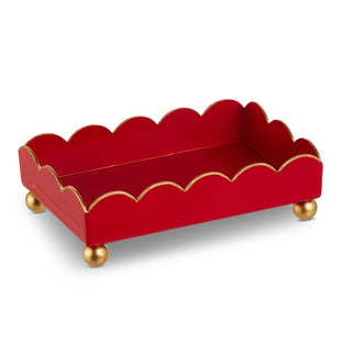 Red Scalloped Tray