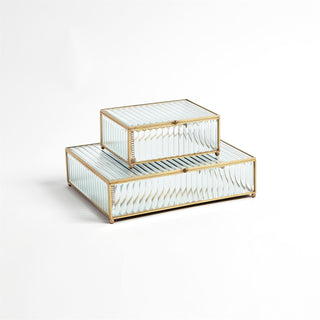 Reeded Glass Boxes - Clear