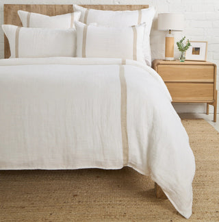 Rory - White/Flax - Big Pillow w/Insert 28x36