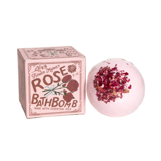 Rose Bath Bomb - with Box Aromatherapy 5 oz