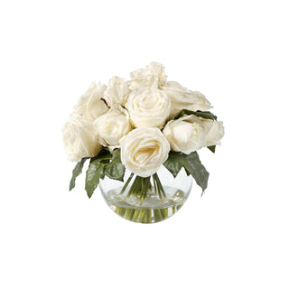 ROSE IN BUBBLE BOWL 11.5'' (WHITE)